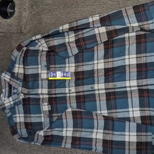 George size large blue and gray flannel